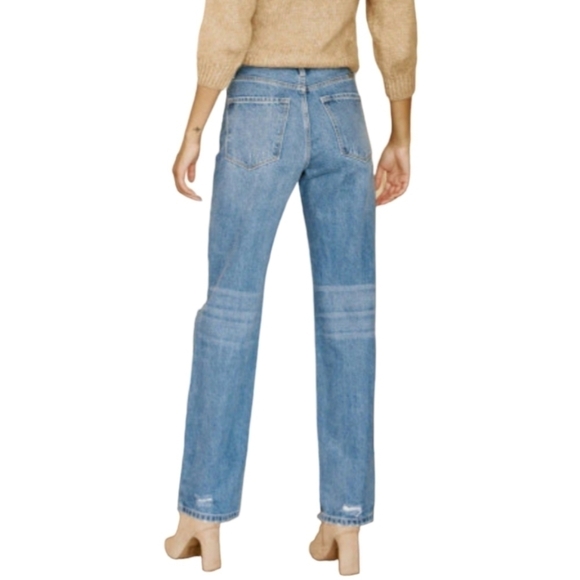 KANCAN Stephanie Ultra High Rise 90's Distressed Boyfriend Jean NWT - Picture 4 of 7